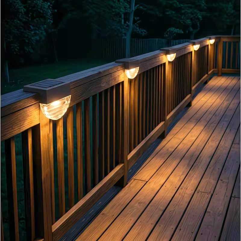 12 PCs Outdoor L-Shaped Deck Solar Lights - Unopened
