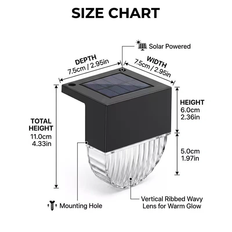 12 PCs Outdoor L-Shaped Deck Solar Lights - Unopened - photo 2