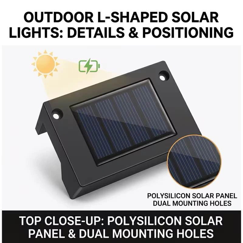 12 PCs Outdoor L-Shaped Deck Solar Lights - Unopened - photo 3
