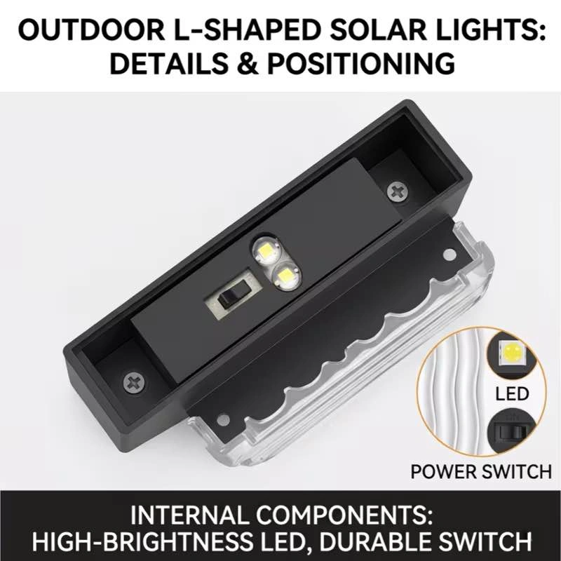 12 PCs Outdoor L-Shaped Deck Solar Lights - Unopened - photo 4