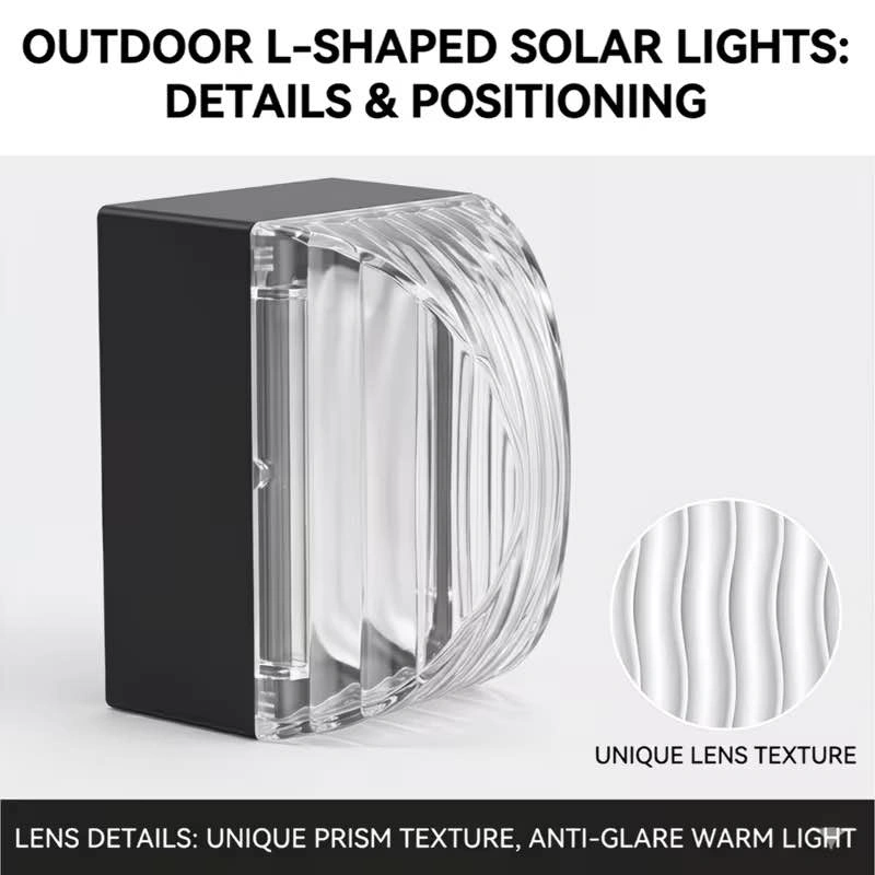12 PCs Outdoor L-Shaped Deck Solar Lights - Unopened - photo 5