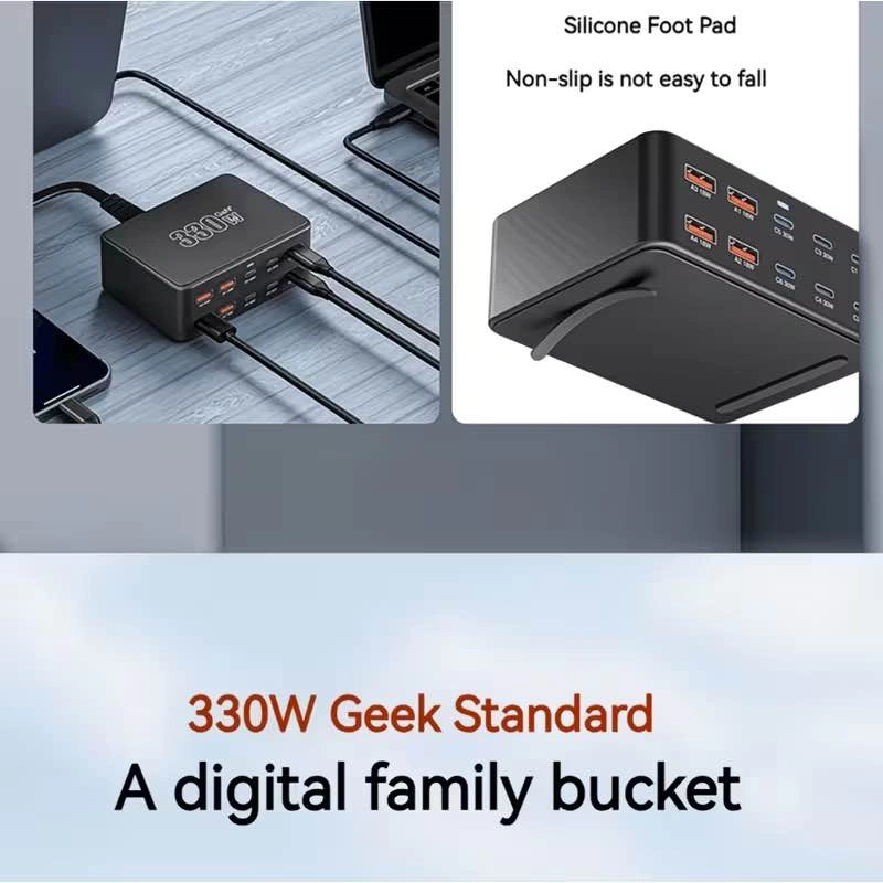 330W 10-Port USB-C Charging Station - Fast Charger Hub - photo 3