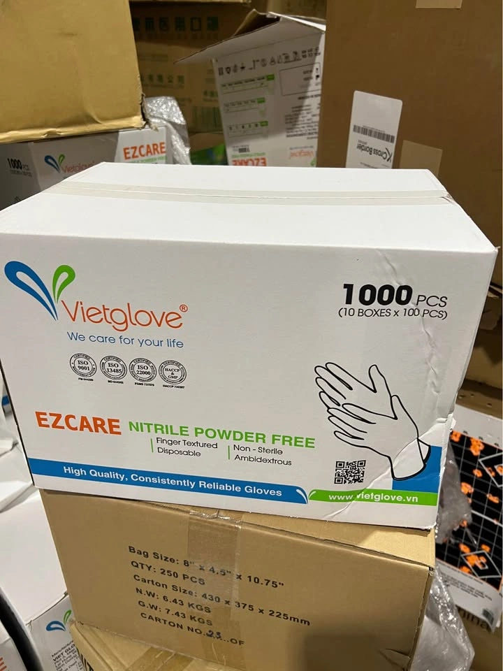 Vietglove EZCARE Nitrile Powder Free Gloves Small 100 ct Box - photo 4