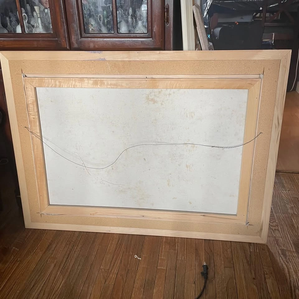 Large vintage oil painting - photo 4