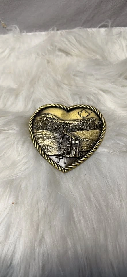 Heart Shaped Oil Rig Buckle