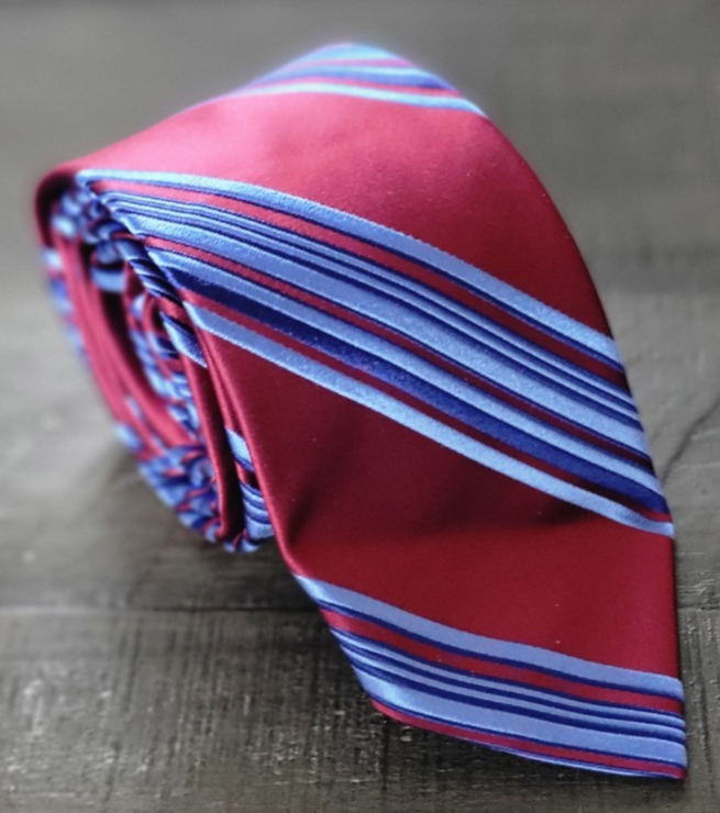 NWT Robert Talbott Best Of Class Tie 100% Silk Burgundy Blue Wov