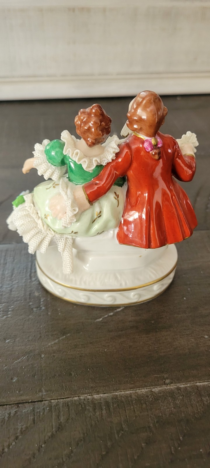 Vintage German Porcelain Courting Couple Figurine - Dresden - photo 3