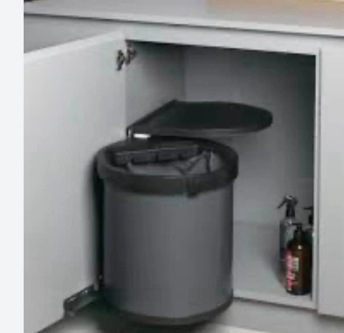 Swing out kitchen garbage can