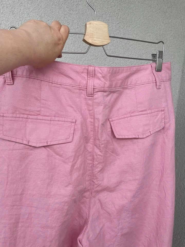 GAP Linen+Cotton Wide Leg Pleated Pants - Size 14 - photo 3