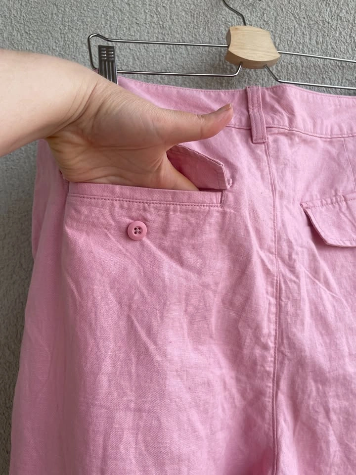 GAP Linen+Cotton Wide Leg Pleated Pants - Size 14 - photo 4