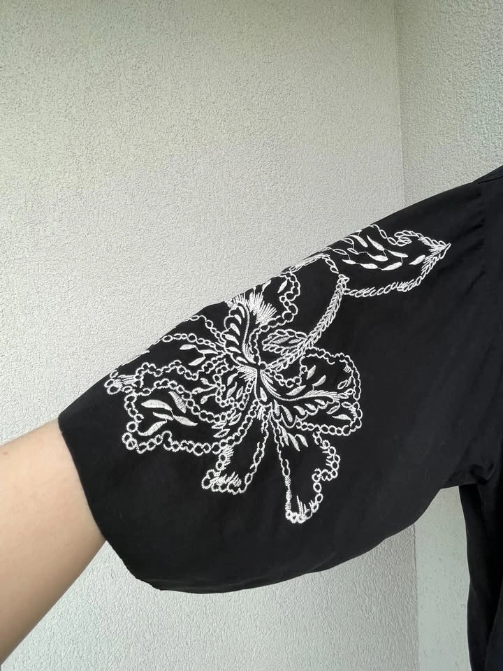 H&M Embroidered Kimono Blouse, L-XL, Floral Boho - photo 4