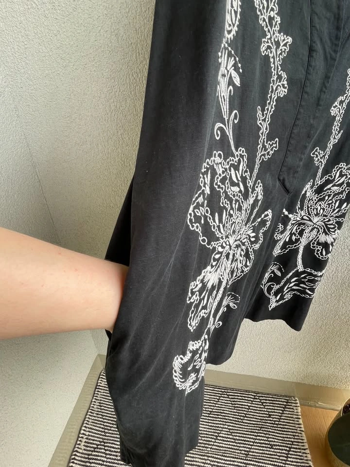 H&M Embroidered Kimono Blouse, L-XL, Floral Boho - photo 5
