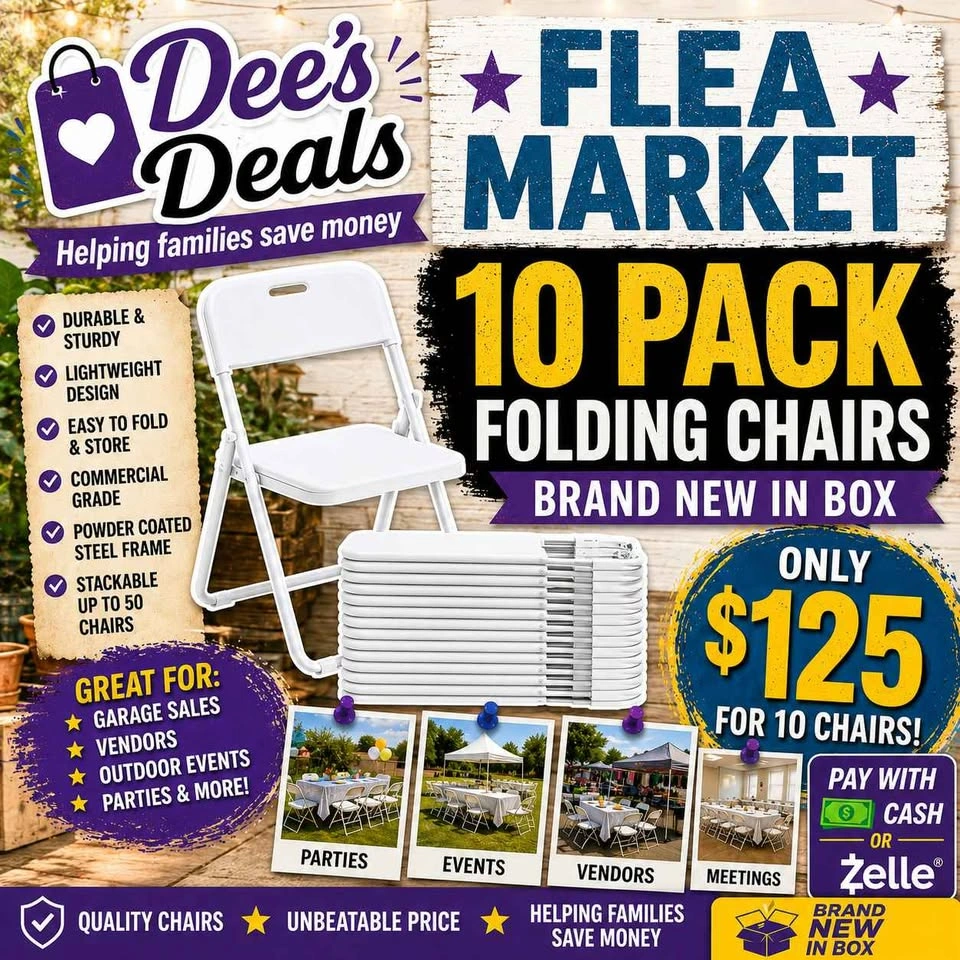 10 Pack Folding Chairs - BRAND NEW IN BOX - $125 - photo 2