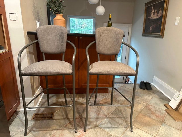 Two Amisco Bar Stools - Excellent Condition