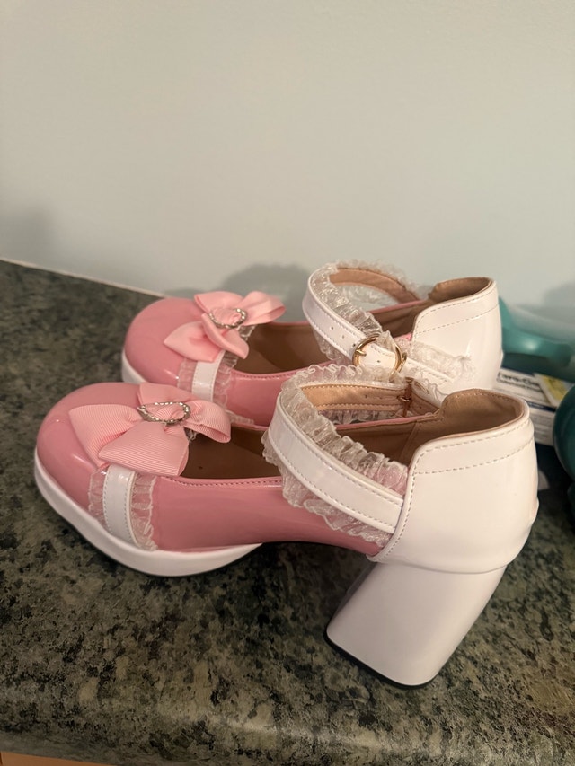 Lolita Mary Jane Shoes Women Pink and White - photo 2