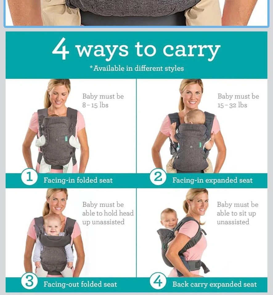 Infantino Flip 4-in-1 Convertible Baby Carrier - photo 4