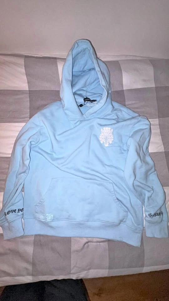 Chrome Hearts Miami Dagger Logo Hoodie 'Blue'
