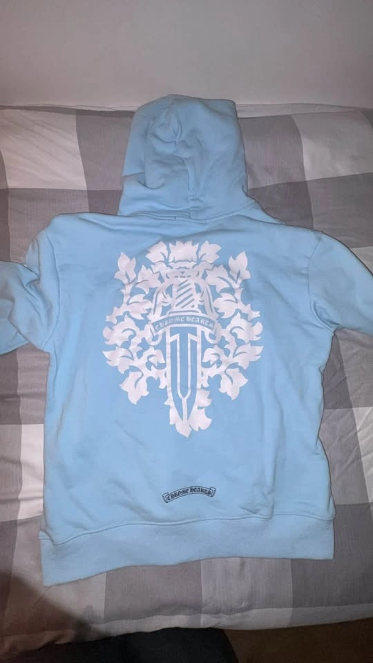 Chrome Hearts Miami Dagger Logo Hoodie 'Blue' - photo 2