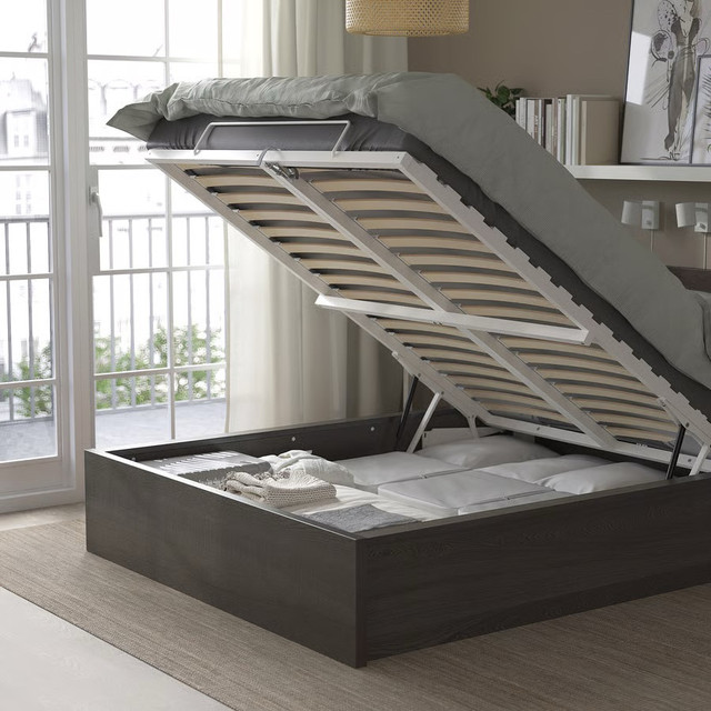 IKEA MALM Storage Queen Bed Frame + Zinus Memory Foam Mattress - photo 4