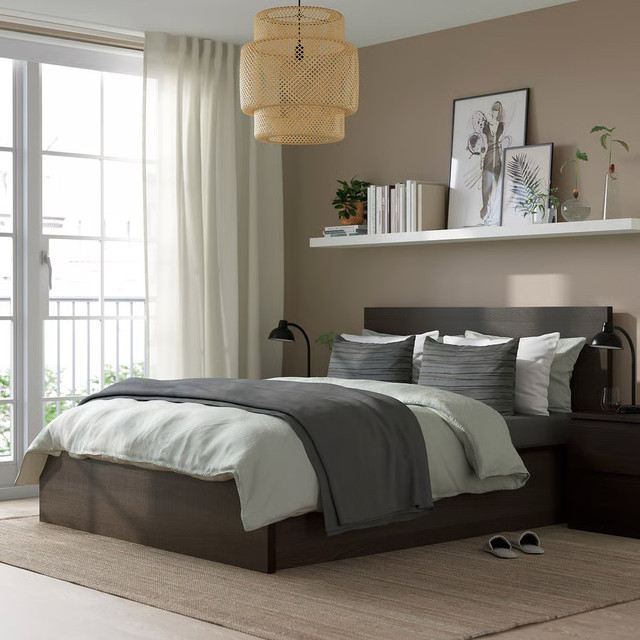 IKEA MALM Storage Queen Bed Frame + Zinus Memory Foam Mattress - photo 5