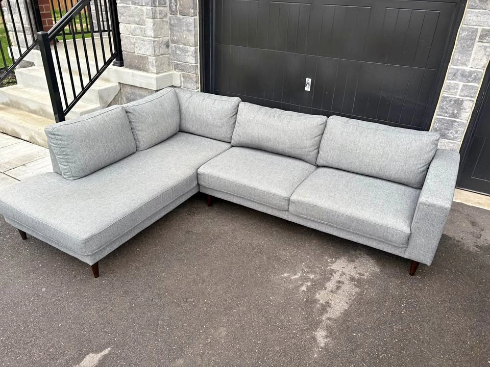 Grey Structube Sectional Sofa with Chaise - Free Delivery