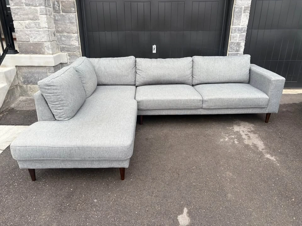 Grey Structube Sectional Sofa with Chaise - Free Delivery - photo 2