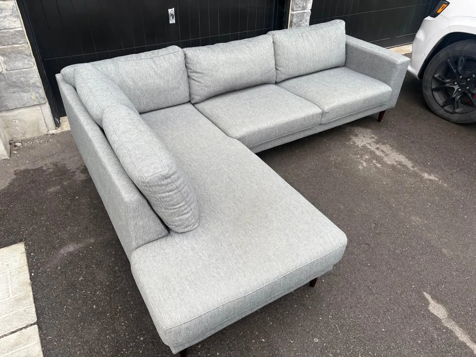 Grey Structube Sectional Sofa with Chaise - Free Delivery - photo 3