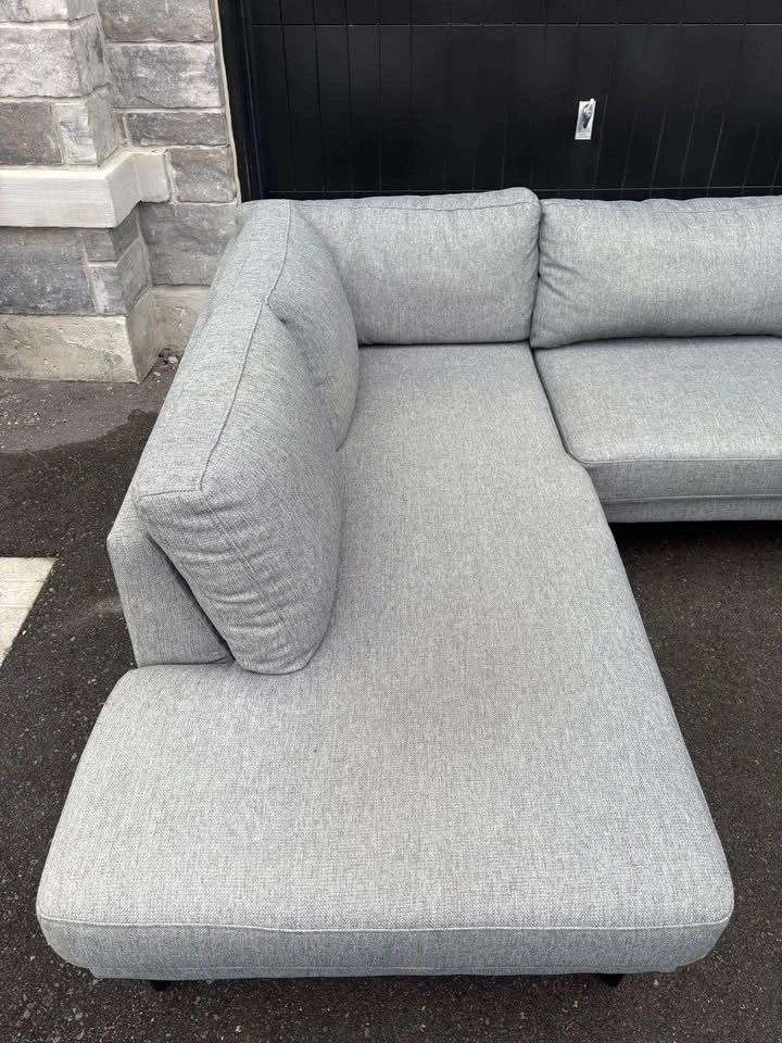 Grey Structube Sectional Sofa with Chaise - Free Delivery - photo 5