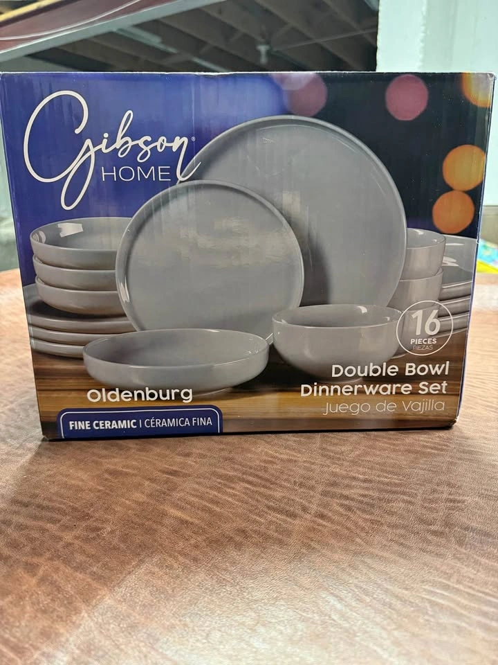 Gibson Home Rockaway 16 Piece Stoneware Dinnerware Set