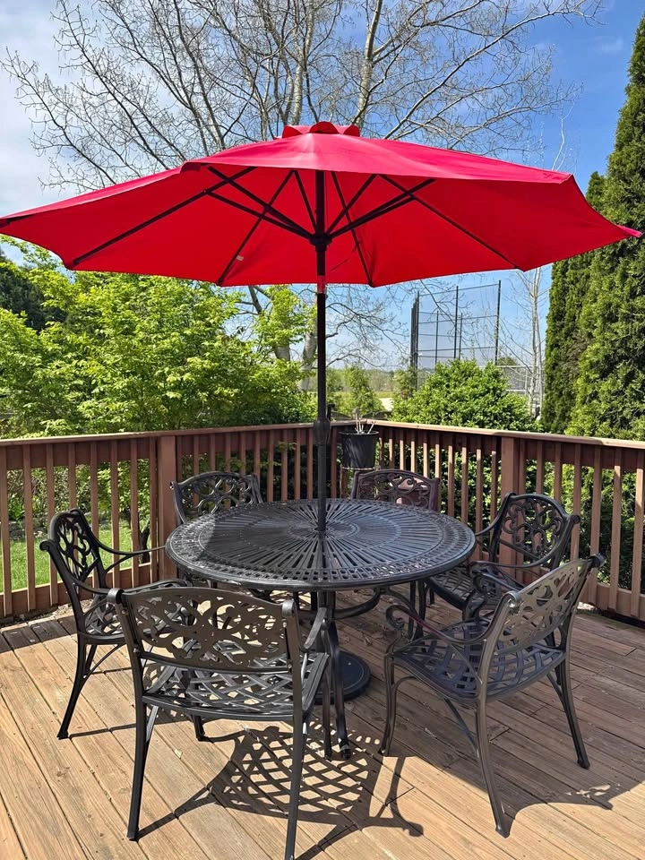 Beautiful Iron Patio Dining Set (Heavy)