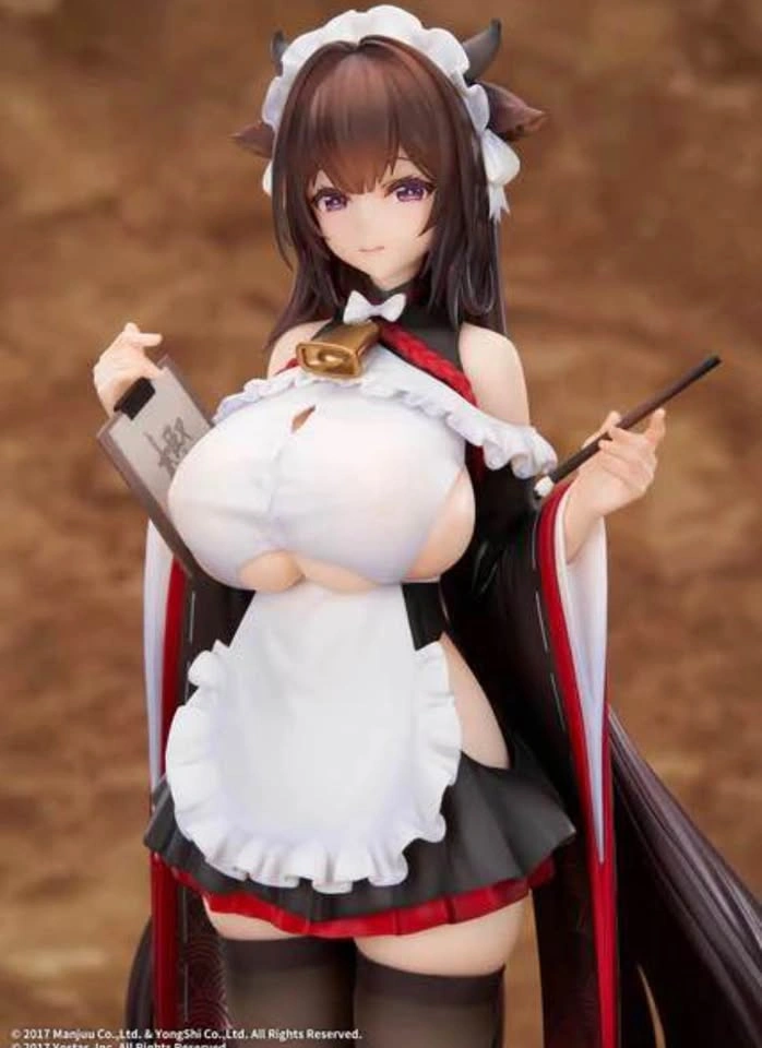 [FULL SET] Kashino Azur lane Maid Cosplay Costume + Wig + Geta - photo 4