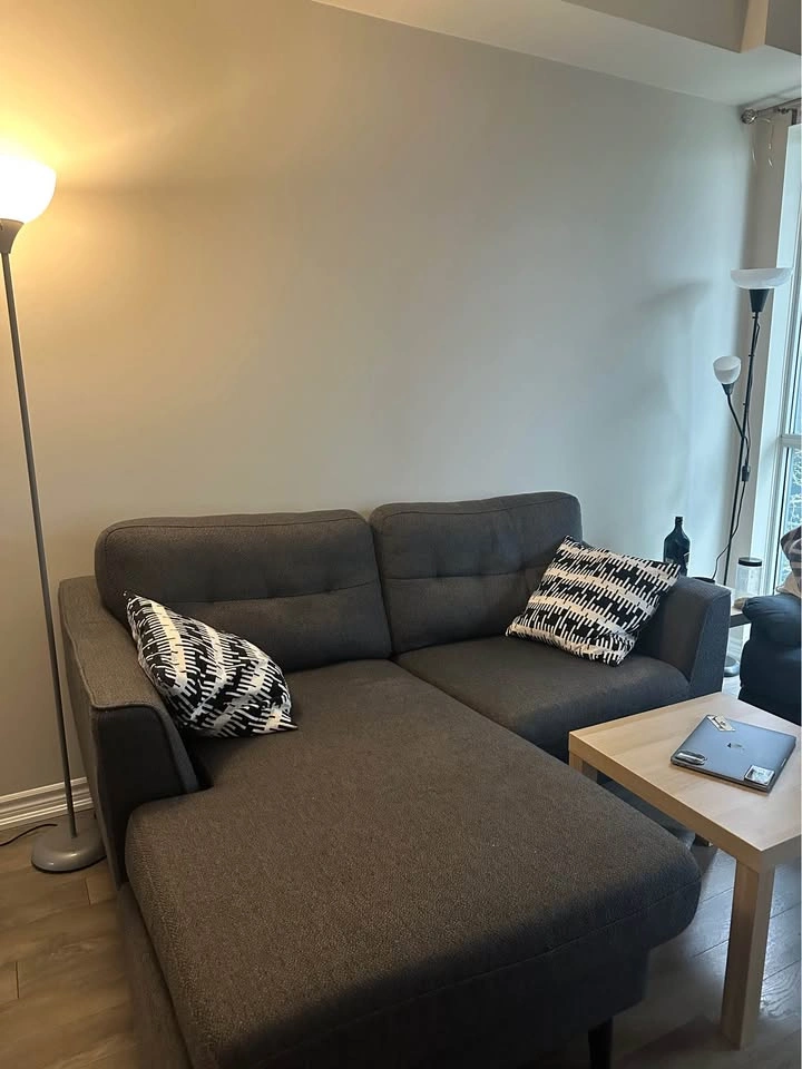 Dark Grey Interchangeable Sectional Sofa Couch - photo 2