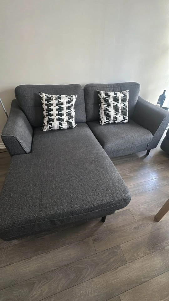 Dark Grey Interchangeable Sectional Sofa Couch - photo 4