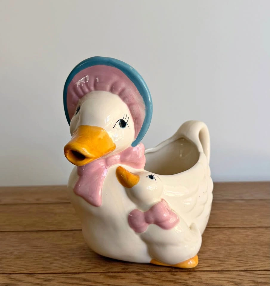 Vintage Ceramic Duck Planter