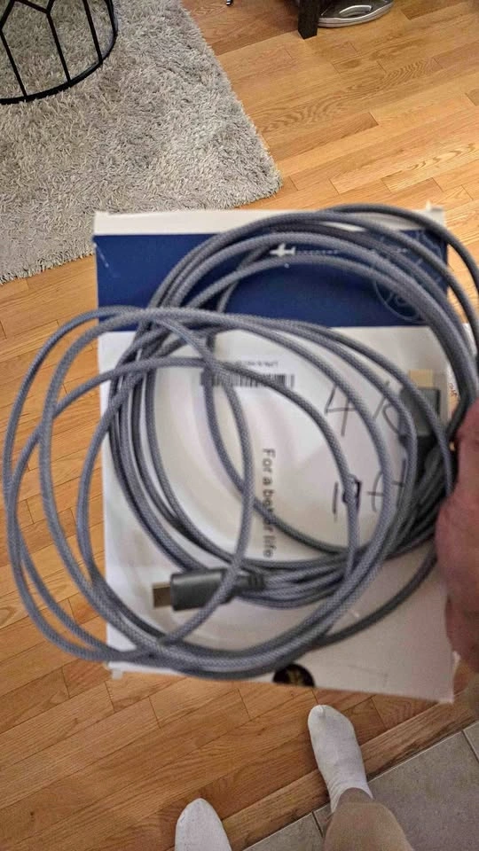 4K 19ft Braided USB-C Cable