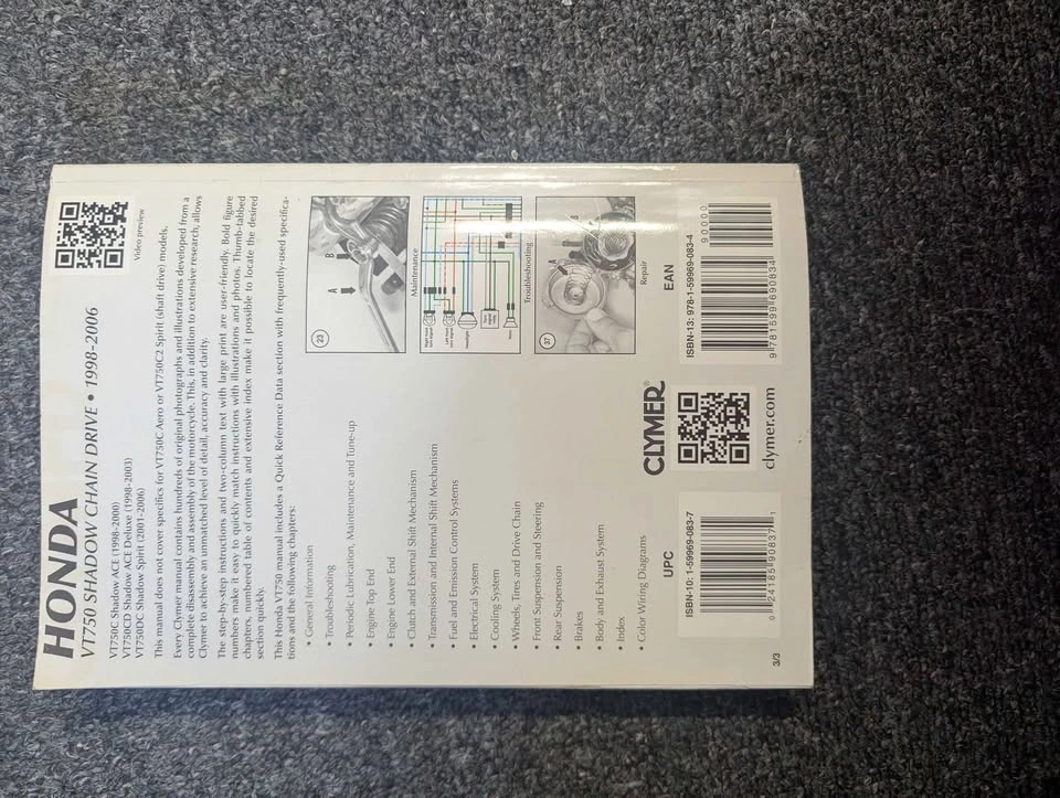 Honda Shadow VT750 Service Manual 1998-2006 - photo 4