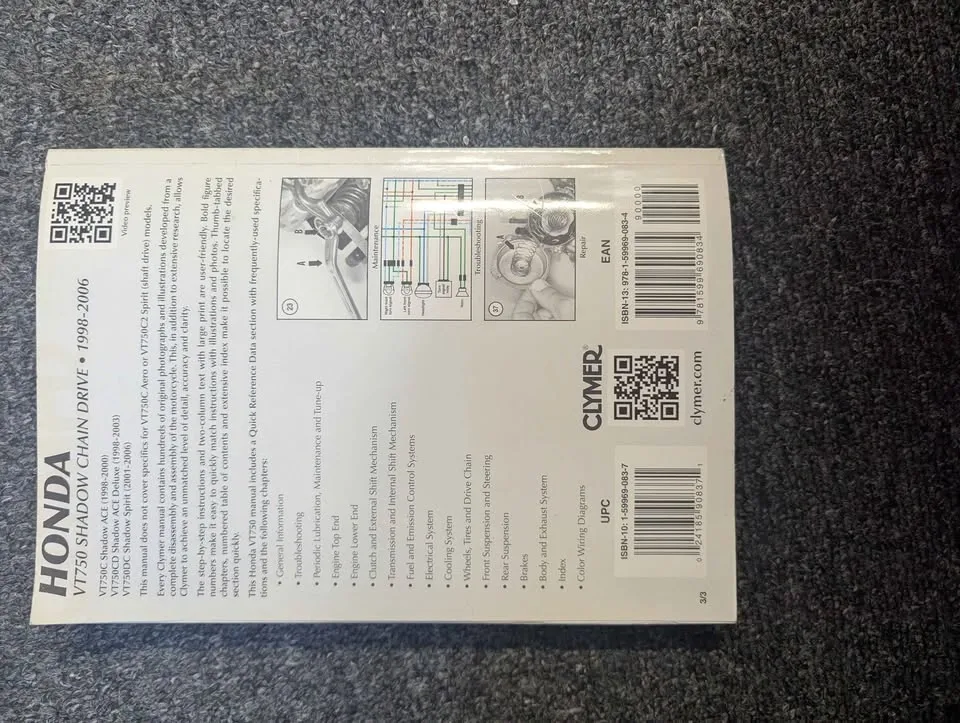 Honda Shadow VT750 Service Manual 1998-2006 - photo 4
