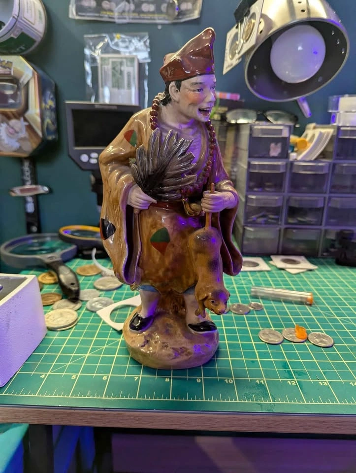 Vintage Chinese Ji Gong Monk Statue (1900-1949) - photo 4