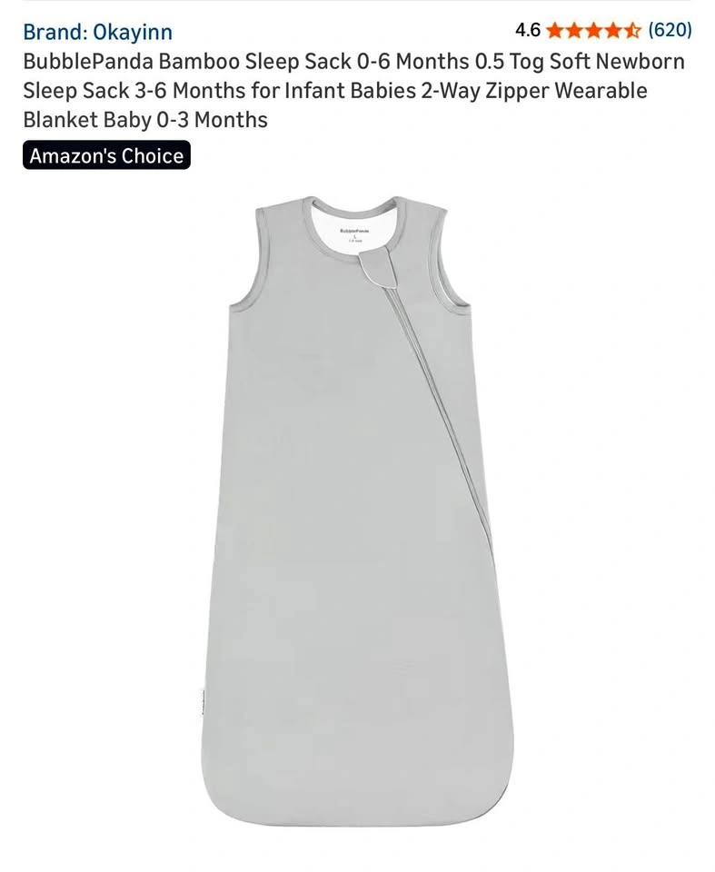 BubblePanda Bamboo Sleep Sack M (6-12m)
