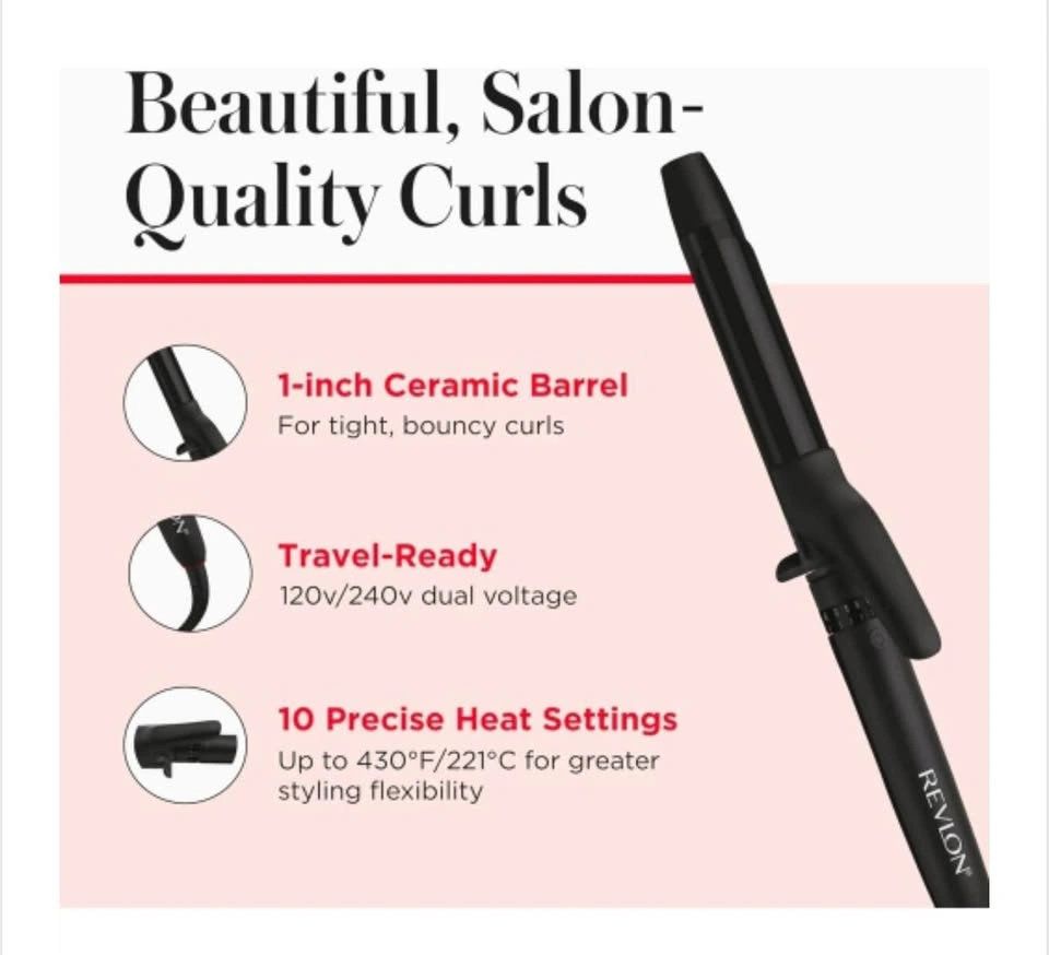 Revlon SmoothStay 1" Coconut Oil Curling Iron - photo 2