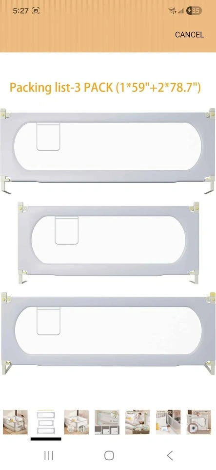 EAQ 3-Pack Baby Guard Bed Rails - photo 4