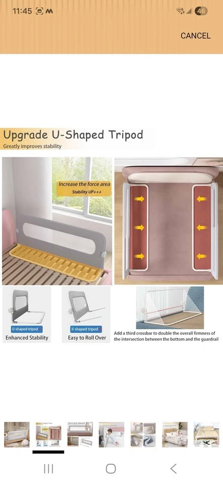 EAQ Foldable Baby Bed Rails - photo 4