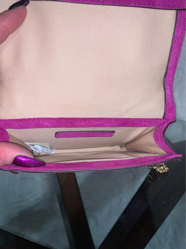 Suede clutch magenta - photo 3