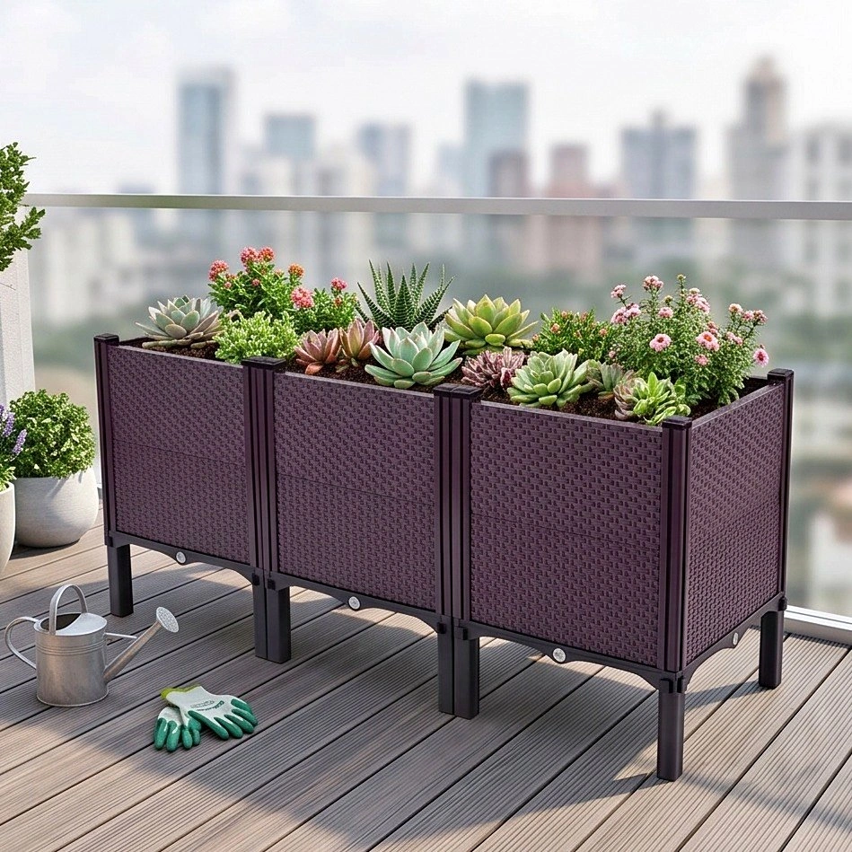 1994 PS015 Minimalist Square Planter Box - Modern Design