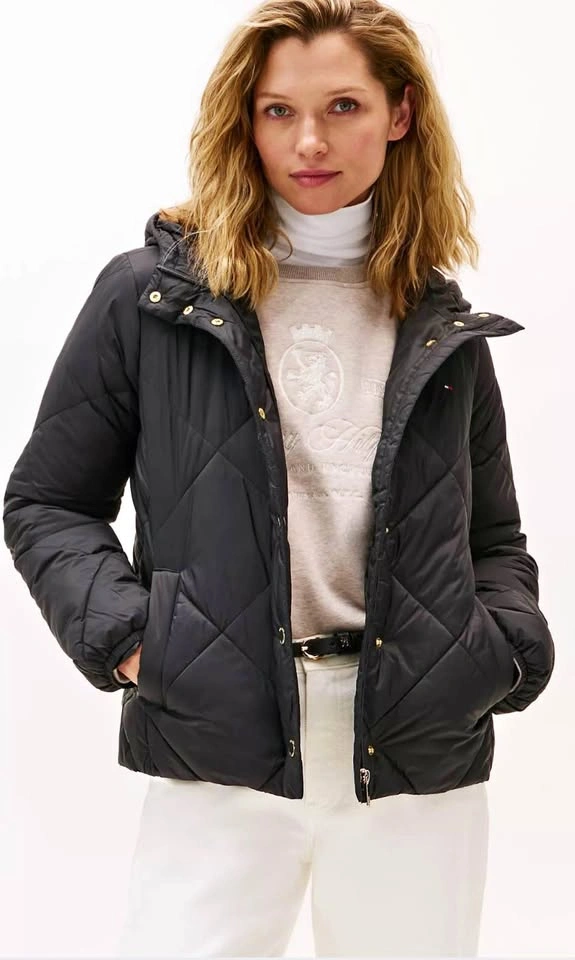 Tommy Lightweight Hooded Padded Quilted Jacket L