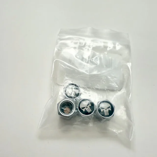 4 Pack Skull Car Wheel Tire Valve Stem Caps thumbnail