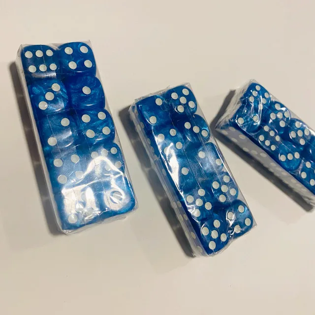 10pcs 16mm Opaque Six Sided Spot Dice Games Math Games D6 D&D thumbnail