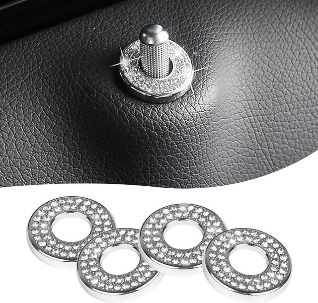 Bling Car Inner Door Lock Covers, Rhinestones - photo 2