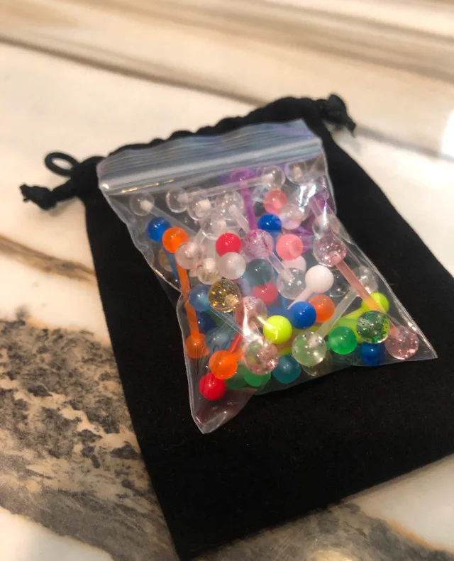 48Pcs Glow in Dark Tongue Nipple Ring for Women Men thumbnail
