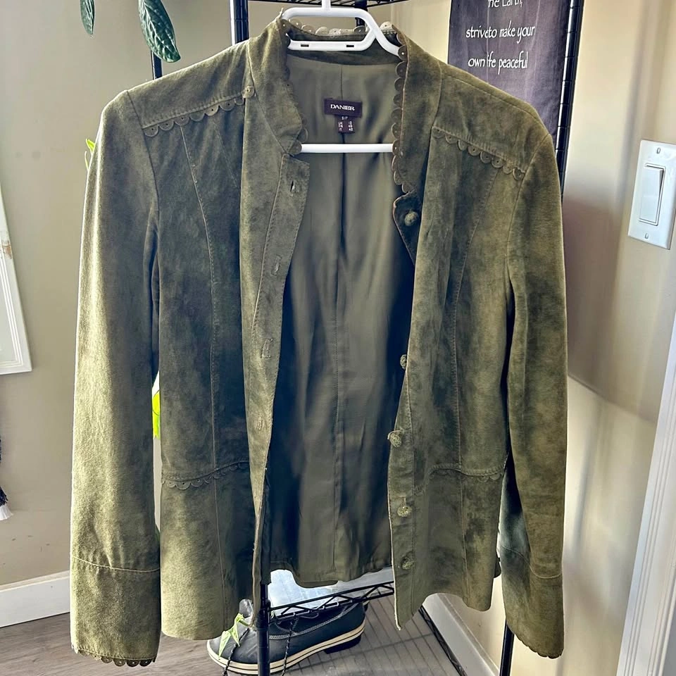 Women’s Green Danier Leather Jacket